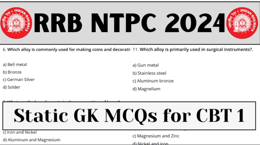 RRB NTPC 2024 Free Static GK MCQs Part 10 for CBT 1 Exam 1