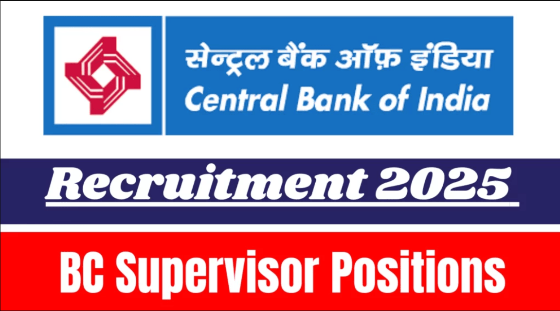 Central Bank of India BC Supervisor Recruitment 2025