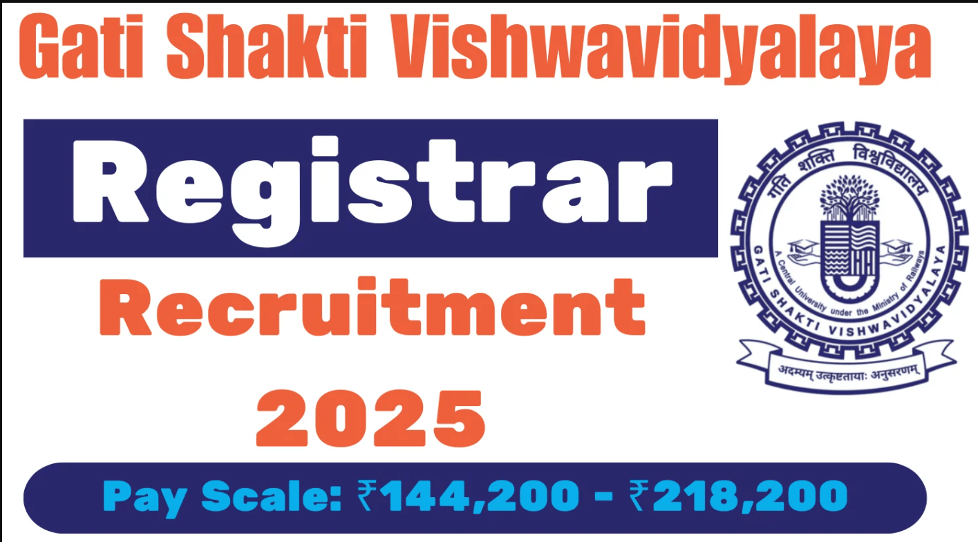 Gati Shakti Vishwavidyalaya Recruitment 2025