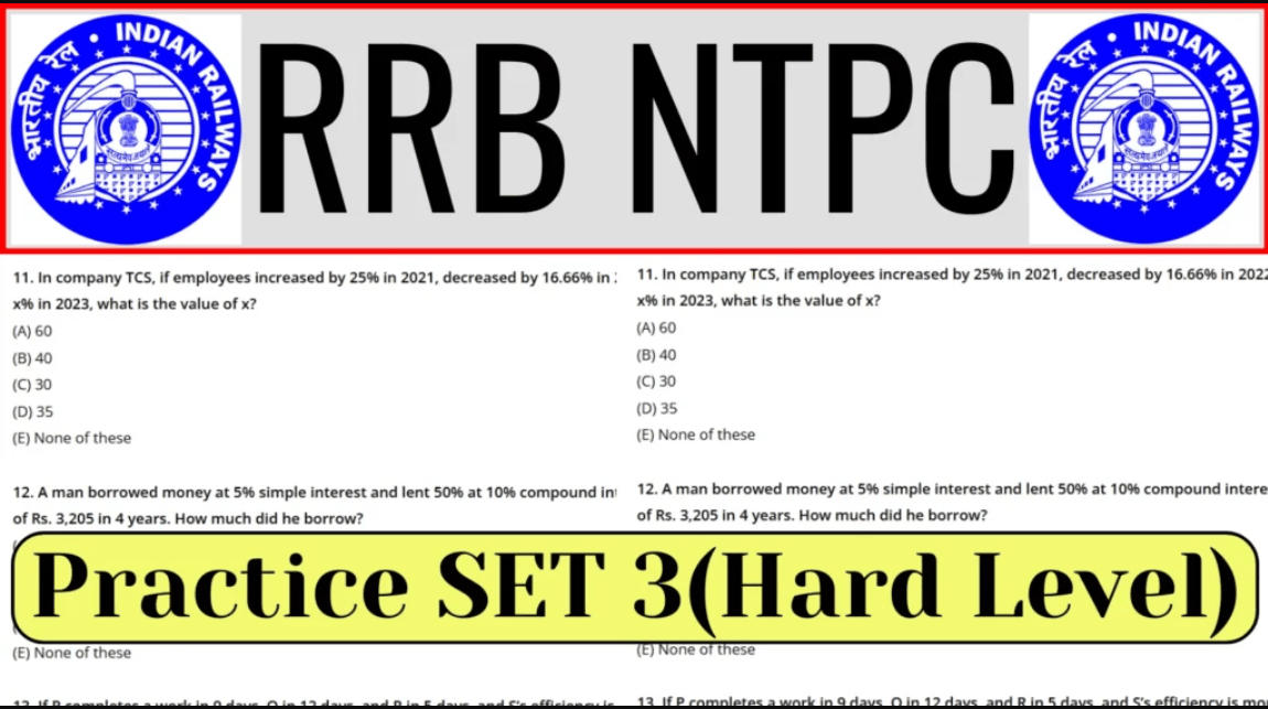 RRB NTPC 2025 Practice SET 3